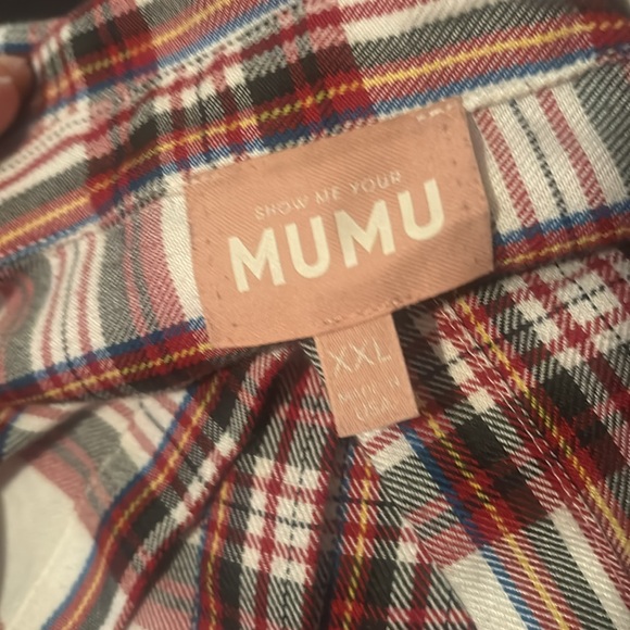 Show Me Your Mumu Plaid Button Down Shirt size XXL - Picture 8 of 9